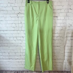 Size 8 apple green slacks by Talbots. Some elastic on side of waistband …